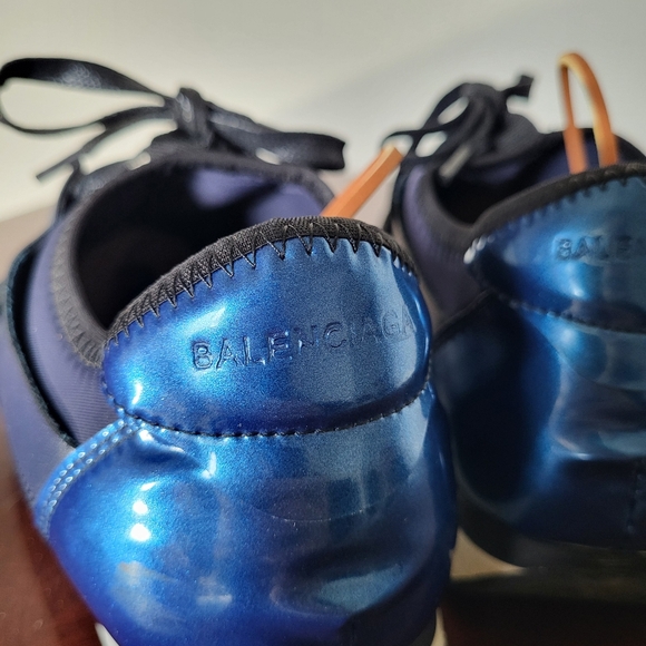 Navy Blue Sneakers with Hybrid Design and Elastic Strap - Picture 6 of 13